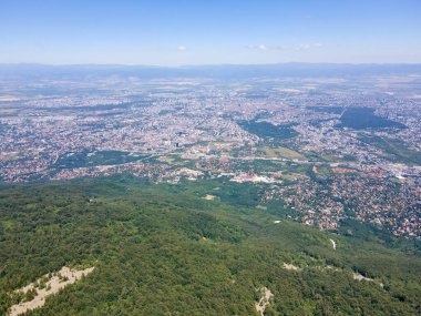 Amazing Aerial view of Vitosha Mountain near Kamen Del Peak, Bulgaria