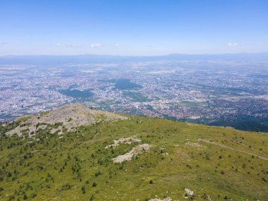 Amazing Aerial view of Vitosha Mountain near Kamen Del Peak, Bulgaria