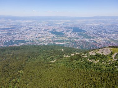 Amazing Aerial view of Vitosha Mountain near Kamen Del Peak, Bulgaria