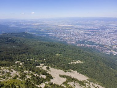 Amazing Aerial view of Vitosha Mountain near Kamen Del Peak, Bulgaria