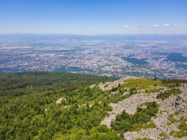 Amazing Aerial view of Vitosha Mountain near Kamen Del Peak, Bulgaria