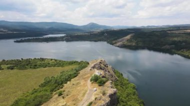 Bulgaristan 'ın Pernik Bölgesi, Pchelina Reservoir havadan görüşü