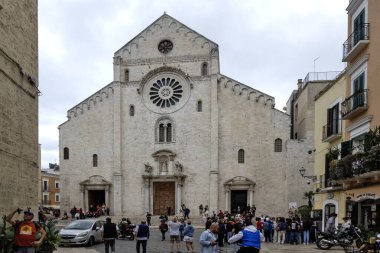 BARI, İtalya - 16 Mayıs 2024: Bari, Apulia Bölgesi, İtalya 'nın Eski Kasabası' nın inanılmaz manzarası