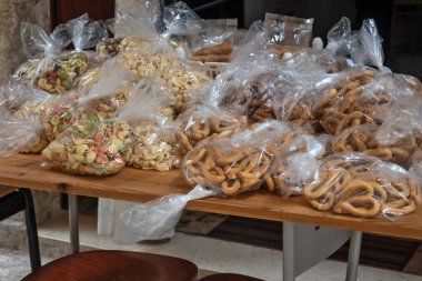 BARI, İtalya - 16 Mayıs 2024: Bari, Apulia Bölgesi, İtalya 'nın Eski Kasabası' nın inanılmaz manzarası