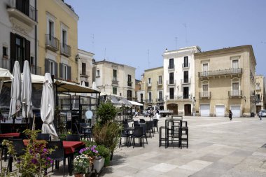 BARI, İtalya - 16 Mayıs 2024: Bari, Apulia Bölgesi, İtalya 'nın Eski Kasabası' nın inanılmaz manzarası