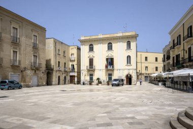 BARI, İtalya - 16 Mayıs 2024: Bari, Apulia Bölgesi, İtalya 'nın Eski Kasabası' nın inanılmaz manzarası