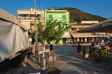 SAMI, CEPHALONIA, GREECE - 2 Ağustos 2024: Sami, Cephalonia, İyon Adaları Panoraması, Yunanistan