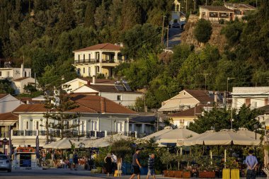 SAMI, CEPHALONIA, GREECE - 2 Ağustos 2024: Sami, Cephalonia, İyon Adaları Panoraması, Yunanistan