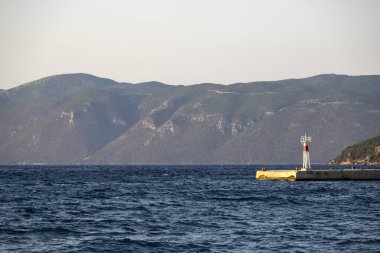 SAMI, CEPHALONIA, GREECE - 2 Ağustos 2024: Sami, Cephalonia, İyon Adaları Panoraması, Yunanistan