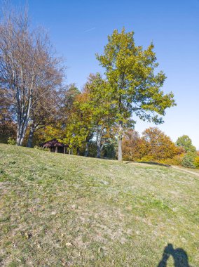 Plana Dağı 'nın şaşırtıcı sonbahar manzarası, Sofya bölgesi, Bulgaristan