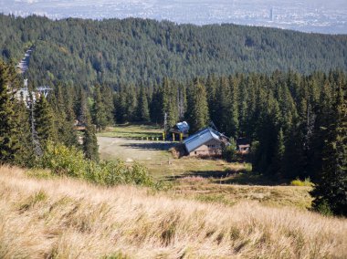 Bulgaristan 'ın Vitosha Dağı' nın şaşırtıcı sonbahar manzarası