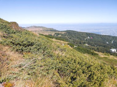 Bulgaristan 'ın Vitosha Dağı' nın şaşırtıcı sonbahar manzarası