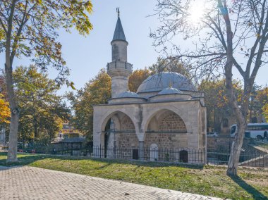 EDIRNE, TURKEY - Kasım 02, 2024: Edirne şehir merkezinin panoramik manzarası, Doğu Trakya, Türkiye