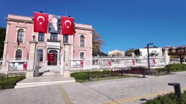 EDIRNE, TURKEY - Kasım 02, 2024: Edirne şehir merkezinin panoramik manzarası, Doğu Trakya, Türkiye