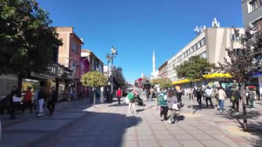 EDIRNE, TURKEY - Kasım 02, 2024: Edirne şehir merkezinin panoramik manzarası, Doğu Trakya, Türkiye