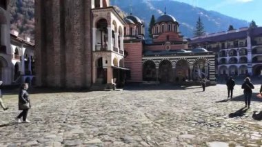 RILA MONASTERY, BULGARIA - NOVEMBER 06, 2024: Rila (Rila Manastırı) Ortodoks Manastırı, Kyustendil Bölgesi, Bulgaristan