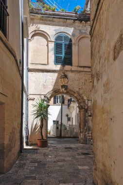 LECCE, İtalya - 12 Mayıs 2024: İtalya 'nın Apulia Bölgesi' ndeki Eski Lecce kasabasının muhteşem manzarası