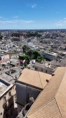 Apulia Bölgesi, İtalya 'nın Eski Lecce kasabasının muhteşem manzarası.