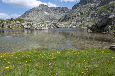 Bulgaristan 'ın Kalin zirvesi yakınlarındaki Rila Dağı' nın İnanılmaz Yaz Panoraması