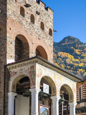 Autumn view of Orthodox Monastery of Saint Ivan (John) of Rila (Rila Monastery), Kyustendil Region, Bulgaria clipart