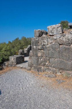 Mezopotamos, Epirus, Yunanistan yakınlarındaki Acheron köyünün Eski Yunan Necromanteion kalıntıları