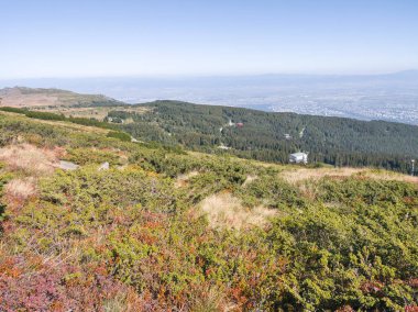Bulgaristan 'ın Vitosha Dağı' nın şaşırtıcı sonbahar manzarası