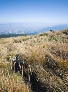 Bulgaristan 'ın Vitosha Dağı' nın şaşırtıcı sonbahar manzarası