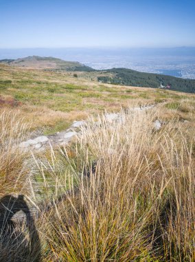 Bulgaristan 'ın Vitosha Dağı' nın şaşırtıcı sonbahar manzarası