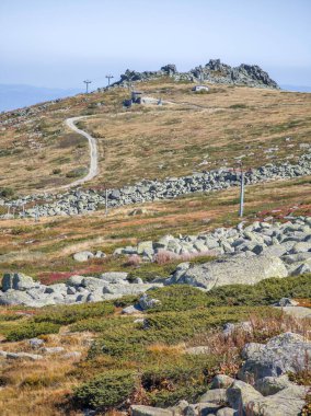 Bulgaristan 'ın Vitosha Dağı' nın şaşırtıcı sonbahar manzarası
