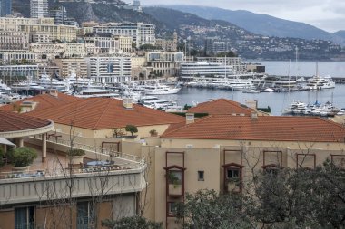 Monte CARLO, Monako - 26 Ocak 2024: Monte Carlo, Monako 'nun Muhteşem Panoraması