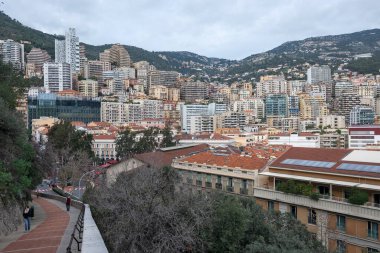 Monte CARLO, Monako - 26 Ocak 2024: Monte Carlo, Monako 'nun Muhteşem Panoraması