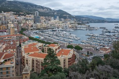 Monte CARLO, Monako - 26 Ocak 2024: Monte Carlo, Monako 'nun Muhteşem Panoraması