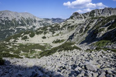 Bulgaristan 'ın Muratov zirvesi etrafındaki Pirin Dağı' nın şaşırtıcı yaz manzarası