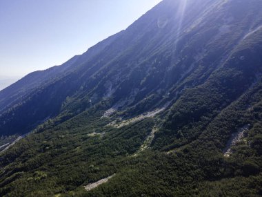 Amazing Aerial view of Pirin Mountain near Muratov peak, Bulgaria clipart