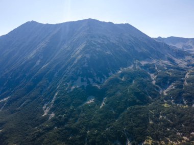 Amazing Aerial view of Pirin Mountain near Muratov peak, Bulgaria clipart