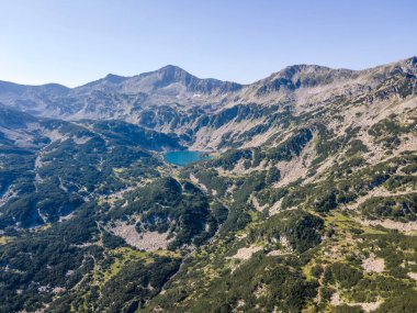 Amazing Aerial view of Pirin Mountain near Muratov peak, Bulgaria clipart