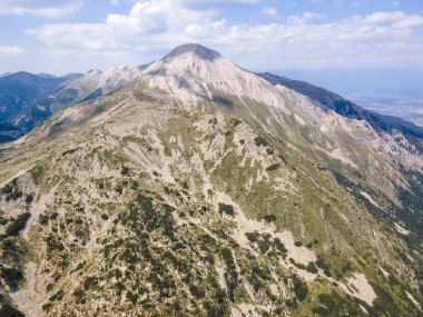 Amazing Aerial view of Pirin Mountain near Muratov peak, Bulgaria clipart