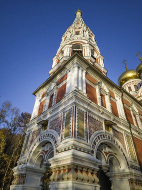 Autumn view of Shipka Monastery Holy Nativity, known as Russian church in town of Shipka, Stara Zagora Region, Bulgaria clipart