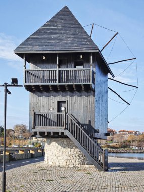 Bulgaristan 'ın Burgaz Bölgesi' nin Nessebar kentindeki Coastal caddesinden şaşırtıcı Panorama