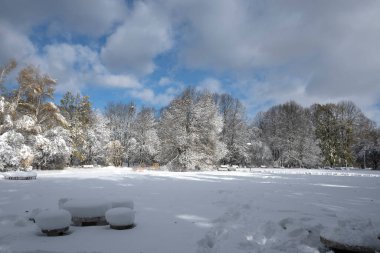 Bulgaristan 'ın Sofya kentindeki South Park' ın İnanılmaz Kış Panoraması
