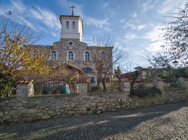 Bulgaristan 'ın Burgaz Bölgesi' nin Nessebar kentinin Büyüleyici Panoraması