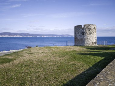 Bulgaristan 'ın Burgaz Bölgesi' nin Nessebar kentinin Büyüleyici Panoraması