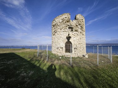Bulgaristan 'ın Burgaz Bölgesi' nin Nessebar kentinin Büyüleyici Panoraması