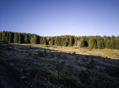 Rila Dağı 'nın Mechit yakınlarındaki muhteşem sonbahar manzarası ve Popova Kapa zirveleri, Bulgaristan