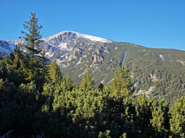 Rila Dağı 'nın Mechit yakınlarındaki muhteşem sonbahar manzarası ve Popova Kapa zirveleri, Bulgaristan