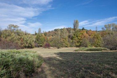 Bulgaristan 'ın Sofya kentindeki South Park' ın Muhteşem Sonbahar Manzarası