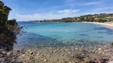 Kastri Sahili yakınlarındaki Sithonia kıyı şeridi, Chalkidiki, Orta Makedonya, Yunanistan