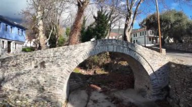 Kavala, Doğu Makedonya ve Yunanistan 'ın Trakya kenti yakınlarındaki Moustheni köyündeki eski ev