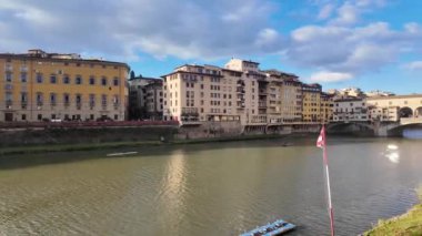 FLORENCE, İTALYA - 05 Aralık 2024: Floransa, Toskana Bölgesi, İtalya 'nın Eski Kenti Panorama
