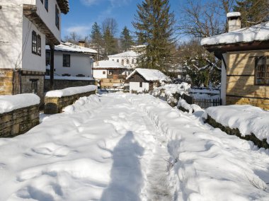 Amazing Winter panorama of village of Bozhentsi, Gabrovo region, Bulgaria clipart